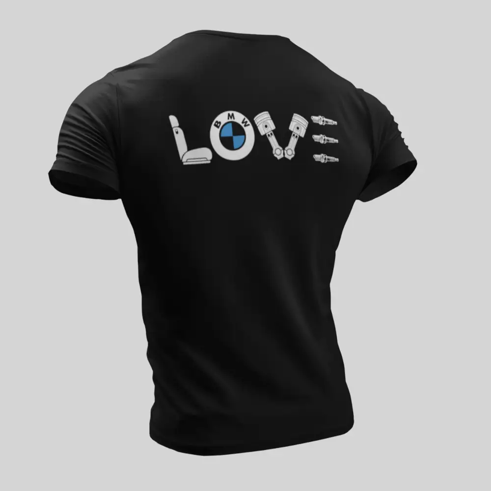 BMW T-Shirt, Love BMW T-Shirt - Image 2
