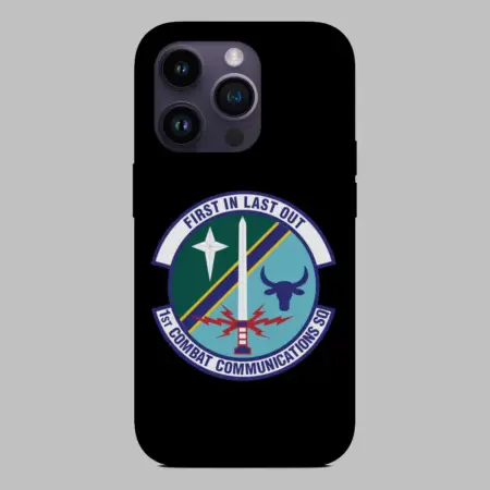 1st Combat Communications Squadron iPhone 15 Silicone Phone Case