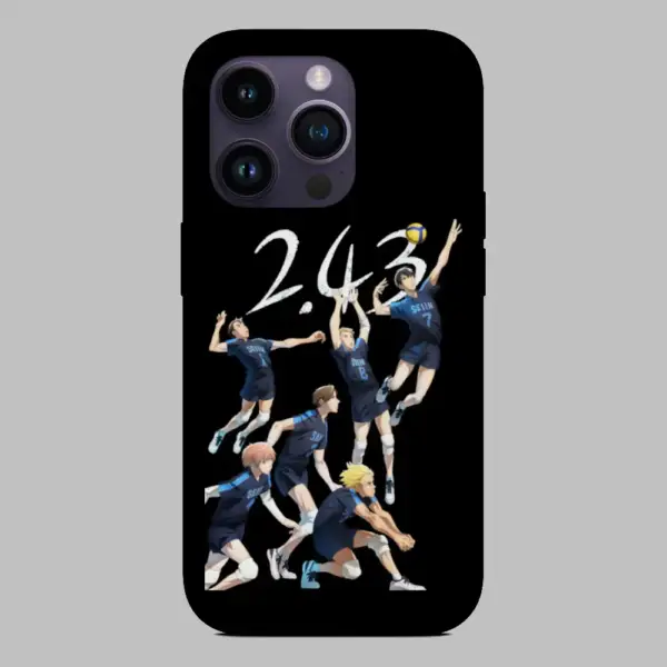 2.43 Seiin High School Boys Volleyball Team iPhone 14 Silicone Phone Case