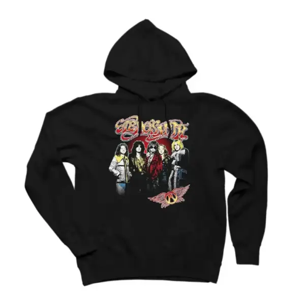 Aerosmith Members Hoodie, Aerosmith Members Hooded Sweatshirt