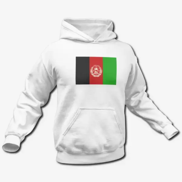 Afghanistan Flag Hoodie, Afghanistan's National Flag Hooded Sweatshirt