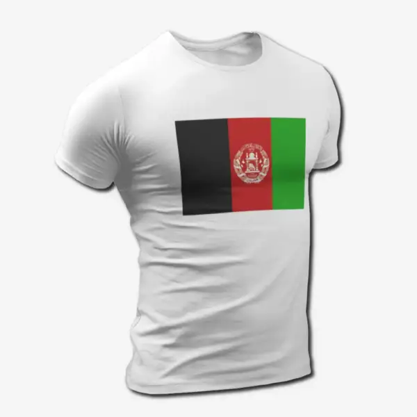 Afghanistan Flag T-Shirt, Afghanistan's National Flag Tee Shirt