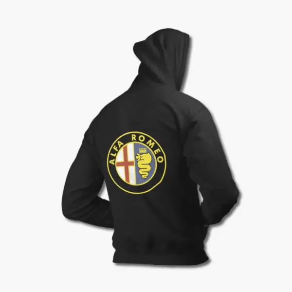Alfa Romeo Hoodie, Alfa Romeo Logo Hooded Sweatshirt - Image 2