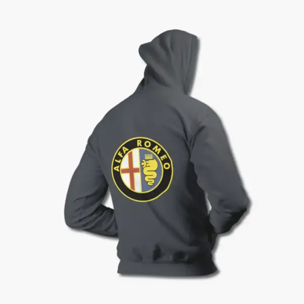 Alfa Romeo Hoodie, Alfa Romeo Logo Hooded Sweatshirt - Image 4