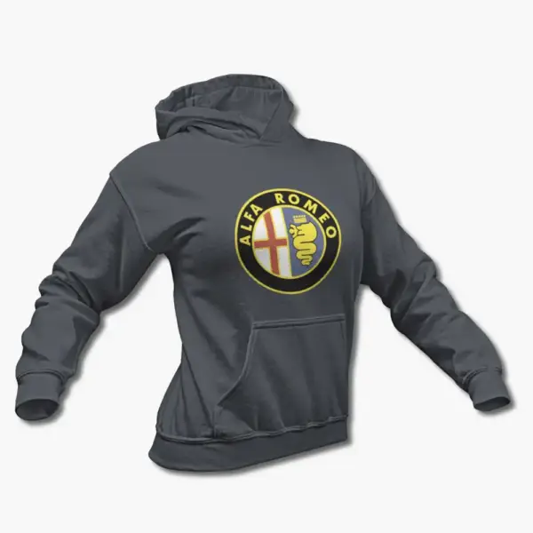Alfa Romeo Hoodie, Alfa Romeo Logo Hooded Sweatshirt - Image 3
