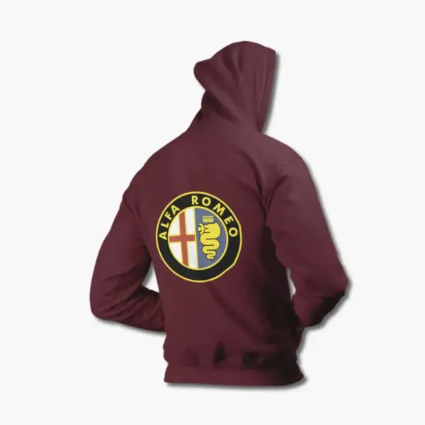 Alfa Romeo Hoodie, Alfa Romeo Logo Hooded Sweatshirt - Image 6