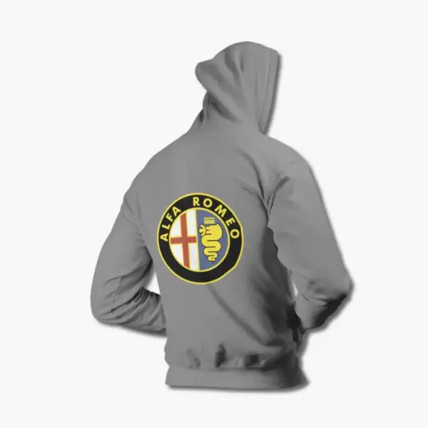 Alfa Romeo Hoodie, Alfa Romeo Logo Hooded Sweatshirt - Image 8