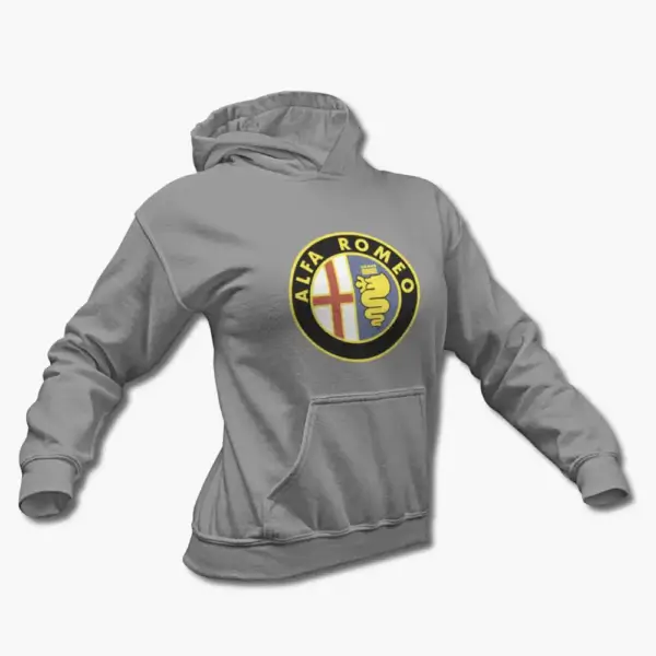 Alfa Romeo Hoodie, Alfa Romeo Logo Hooded Sweatshirt - Image 7