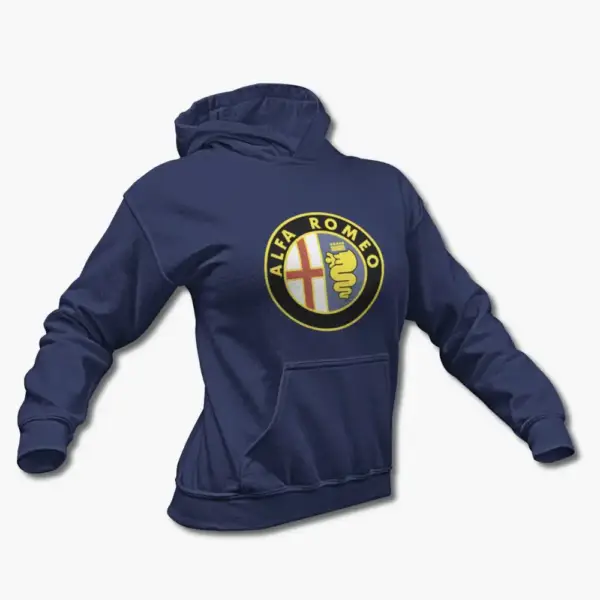 Alfa Romeo Hoodie, Alfa Romeo Logo Hooded Sweatshirt - Image 9
