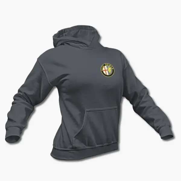 Alfa Romeo Hoodie, Alfa Romeo Mini Logo Hooded Sweatshirt - Image 5