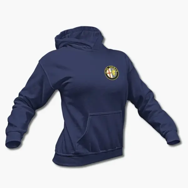 Alfa Romeo Hoodie, Alfa Romeo Mini Logo Hooded Sweatshirt - Image 9