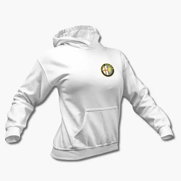 Alfa Romeo Hoodie, Alfa Romeo Mini Logo Hooded Sweatshirt - Image 11