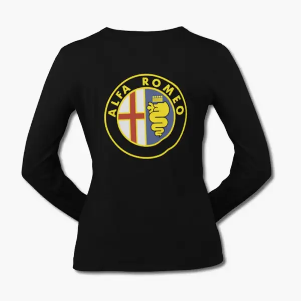 Alfa Romeo Long Sleeve T-Shirt, Alfa Romeo Mini Logo Longsleeve Tee Shirt - Image 4