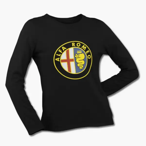 Alfa Romeo Long Sleeve T-Shirt, Alfa Romeo Logo Longsleeve Tee Shirt