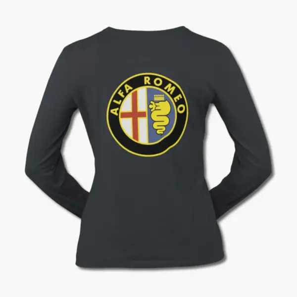Alfa Romeo Long Sleeve T-Shirt, Alfa Romeo Mini Logo Longsleeve Tee Shirt - Image 6