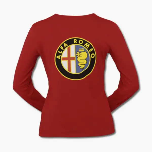 Alfa Romeo Long Sleeve T-Shirt, Alfa Romeo Mini Logo Longsleeve Tee Shirt - Image 12