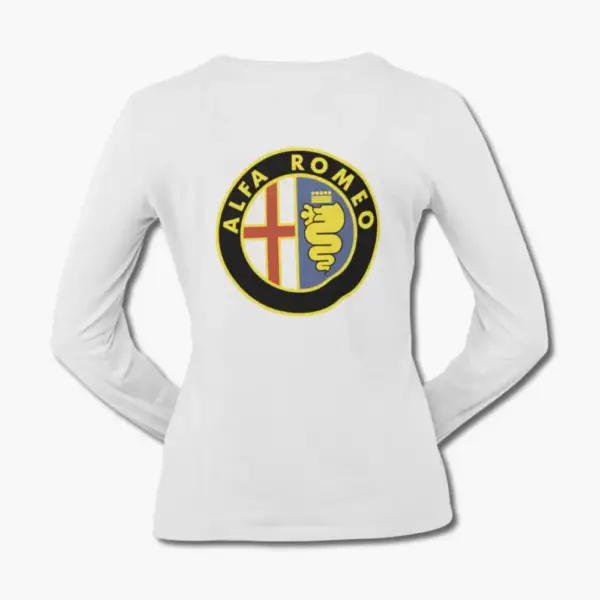 Alfa Romeo Long Sleeve T-Shirt, Alfa Romeo Mini Logo Longsleeve Tee Shirt - Image 2