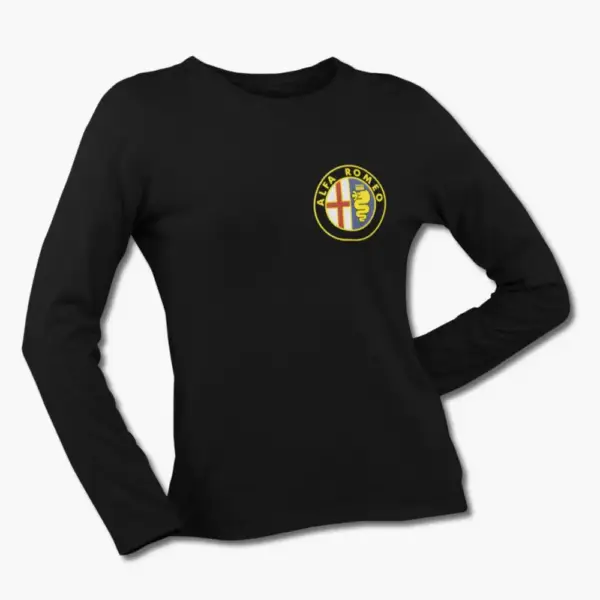 Alfa Romeo Long Sleeve T-Shirt, Alfa Romeo Mini Logo Longsleeve Tee Shirt - Image 3