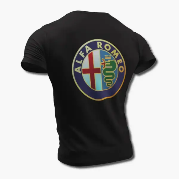 Alfa Romeo T-Shirt, Alfa Romeo Logo Tee Shirt - Image 2