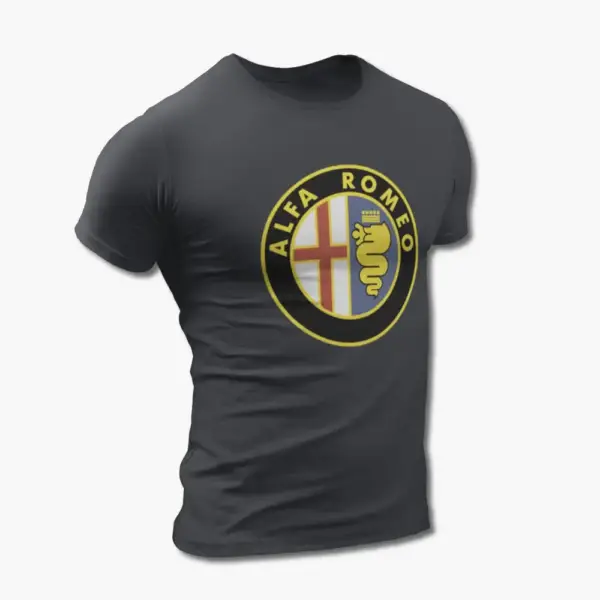 Alfa Romeo T-Shirt, Alfa Romeo Logo Tee Shirt - Image 3