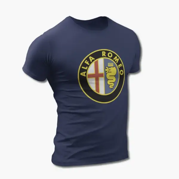 Alfa Romeo T-Shirt, Alfa Romeo Logo Tee Shirt - Image 7
