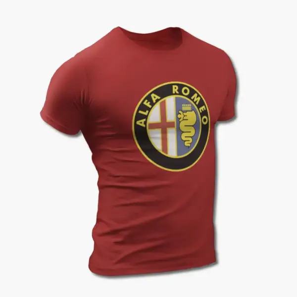Alfa Romeo T-Shirt, Alfa Romeo Logo Tee Shirt - Image 9