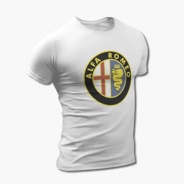 Alfa Romeo T-Shirt, Alfa Romeo Logo Tee Shirt - Image 11