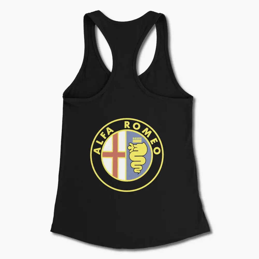 Alfa Romeo Tank Top, Alfa Romeo Logo Tank Top Shirt - Image 2