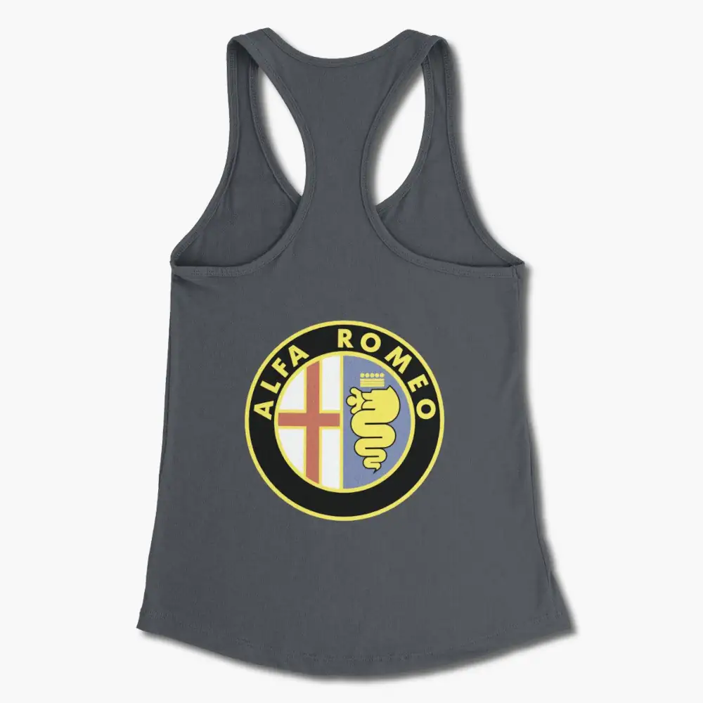 Alfa Romeo Tank Top, Alfa Romeo Logo Tank Top Shirt - Image 4