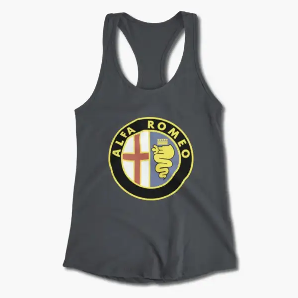 Alfa Romeo Tank Top, Alfa Romeo Logo Tank Top Shirt - Image 3
