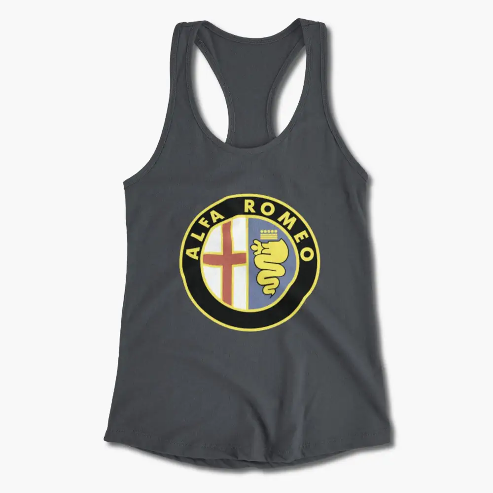 Alfa Romeo Tank Top, Alfa Romeo Logo Tank Top Shirt - Image 3