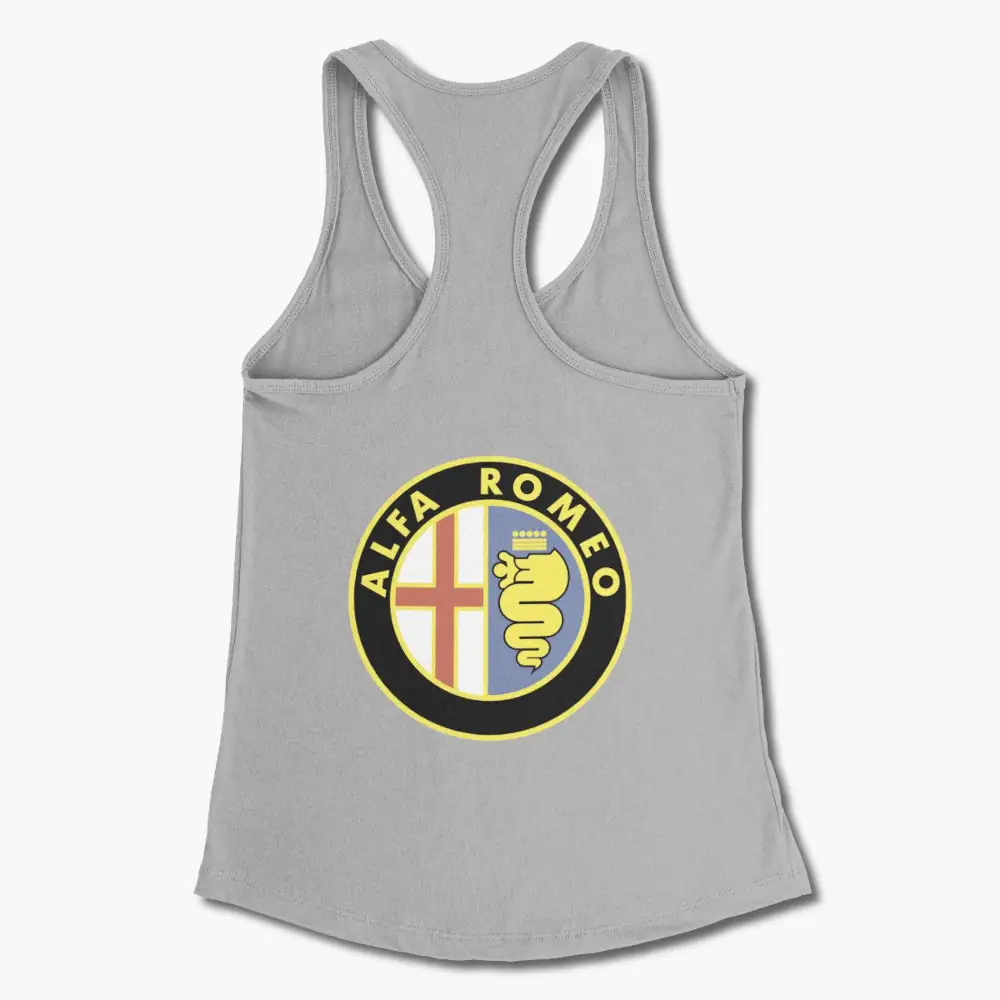 Alfa Romeo Tank Top, Alfa Romeo Logo Tank Top Shirt - Image 6