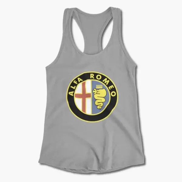 Alfa Romeo Tank Top, Alfa Romeo Logo Tank Top Shirt - Image 5