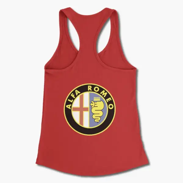Alfa Romeo Tank Top, Alfa Romeo Logo Tank Top Shirt - Image 10