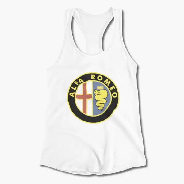 Alfa Romeo Tank Top, Alfa Romeo Logo Tank Top Shirt - Image 11