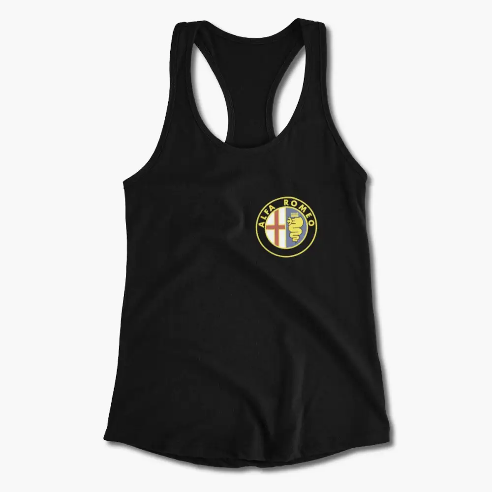 Alfa Romeo Tank Top, Alfa Romeo Mini Logo Tank Top Shirt - Image 3