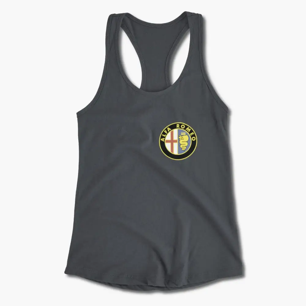 Alfa Romeo Tank Top, Alfa Romeo Mini Logo Tank Top Shirt - Image 5