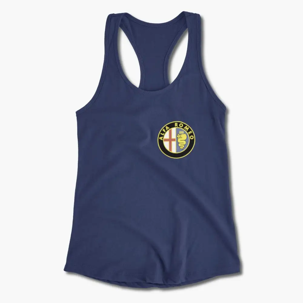 Alfa Romeo Tank Top, Alfa Romeo Mini Logo Tank Top Shirt - Image 7
