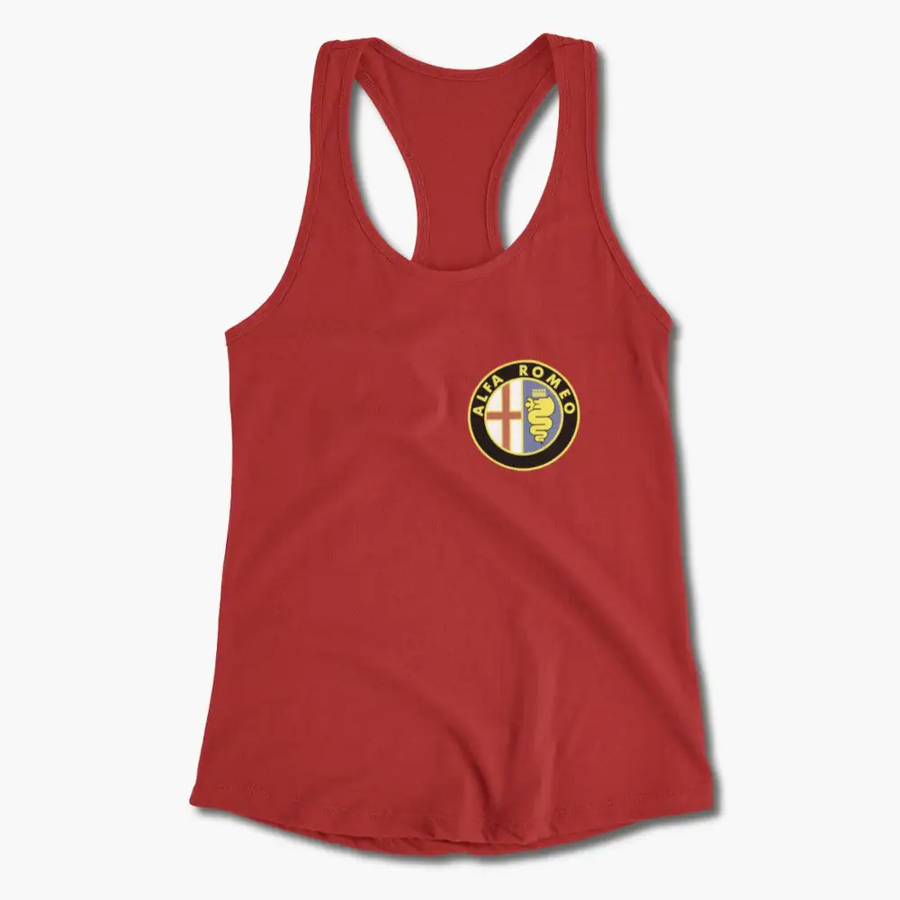 Alfa Romeo Tank Top, Alfa Romeo Mini Logo Tank Top Shirt - Image 9
