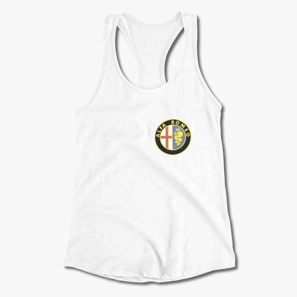 Alfa Romeo Tank Top, Alfa Romeo Mini Logo Tank Top Shirt - Image 11