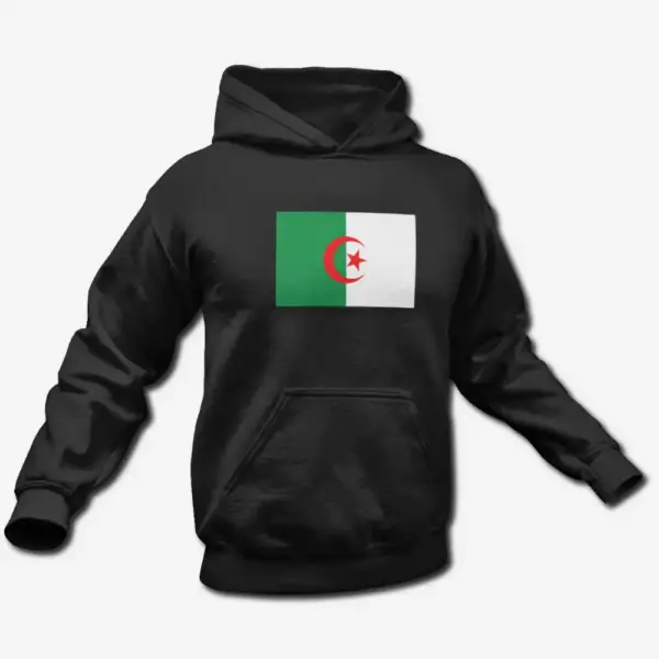 Algeria Flag Hoodie, Algeria's National Flag Hooded Sweatshirt