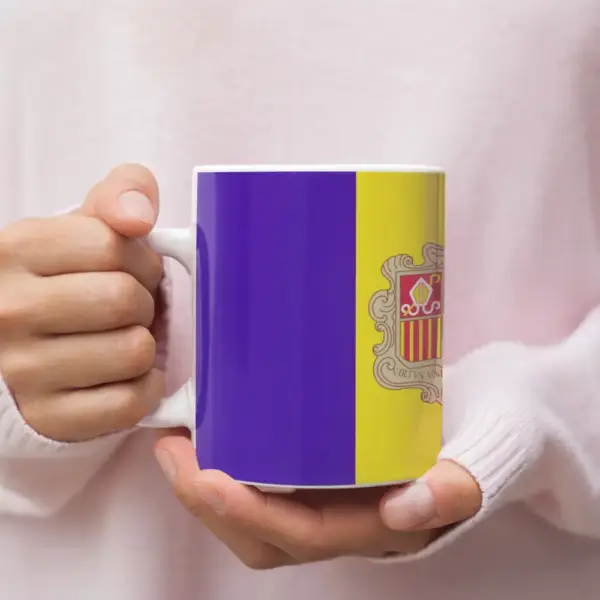 Andorra Flag Coffee Mug, Andorra's National Flag Mug