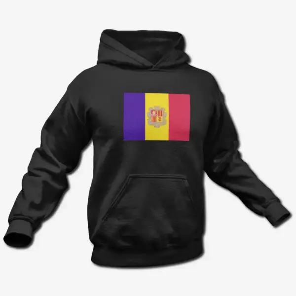Andorra Flag Hoodie, Andorra's National Flag Hooded Sweatshirt