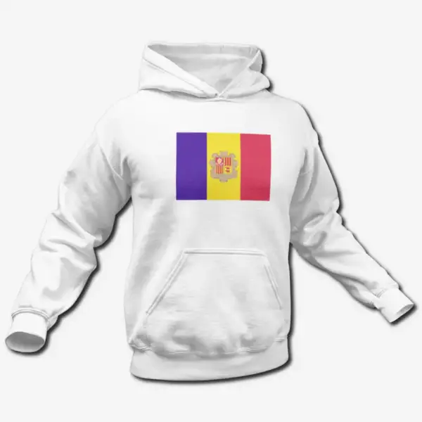 Andorra Flag Hoodie, Andorra's National Flag Hooded Sweatshirt