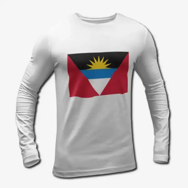 Antigua and Barbuda Flag Long Sleeve T-Shirt, Antigua and Barbuda's National Flag Long Sleeve Tee Shirt