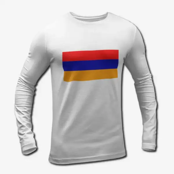 Armenia Flag Long Sleeve T-Shirt, Armenia's National Flag Long Sleeve Tee Shirt