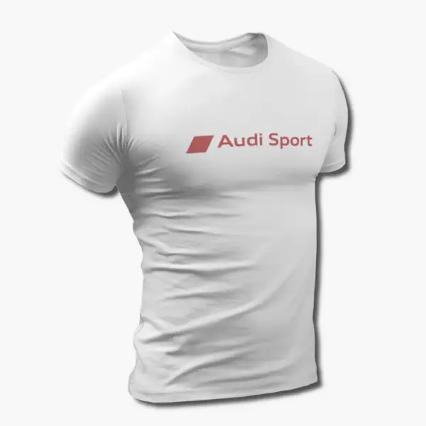 Audi Sport T-Shirt, Audi Sport Logo White Tee Shirt