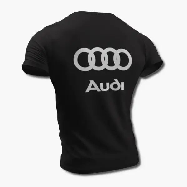 Audi T-Shirt, Audi Logo Black Tee Shirt - Image 2