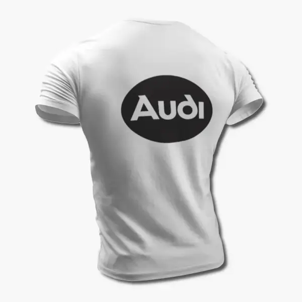 Audi T-Shirt, Audi Logo White Tee Shirt - Image 2