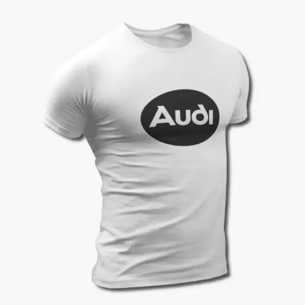 Audi T-Shirt, Audi Logo White Tee Shirt